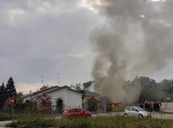 incendio villetta somma lombardo vigili del fuoco