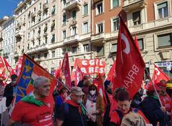 Manifestazione di Cgil, Cisl e Uil a Roma 