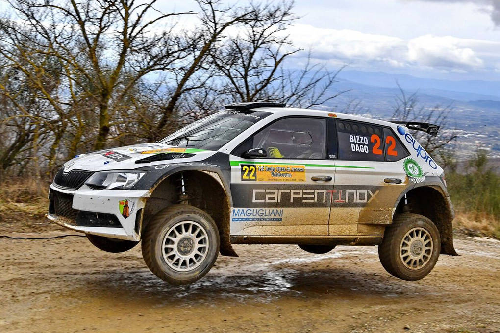 Bizzozero e Tosetto al via del rally Liburna Terra