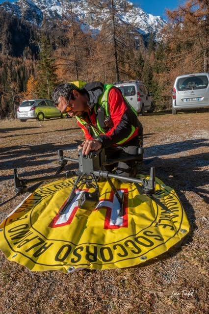 Esercitazioni per i droni del Soccorso Alpino della Guardia di Finanza