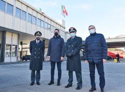 Como - Il sottosegretario di Stato Molteni visita la Guardia di Finanza di Ponte Chiasso