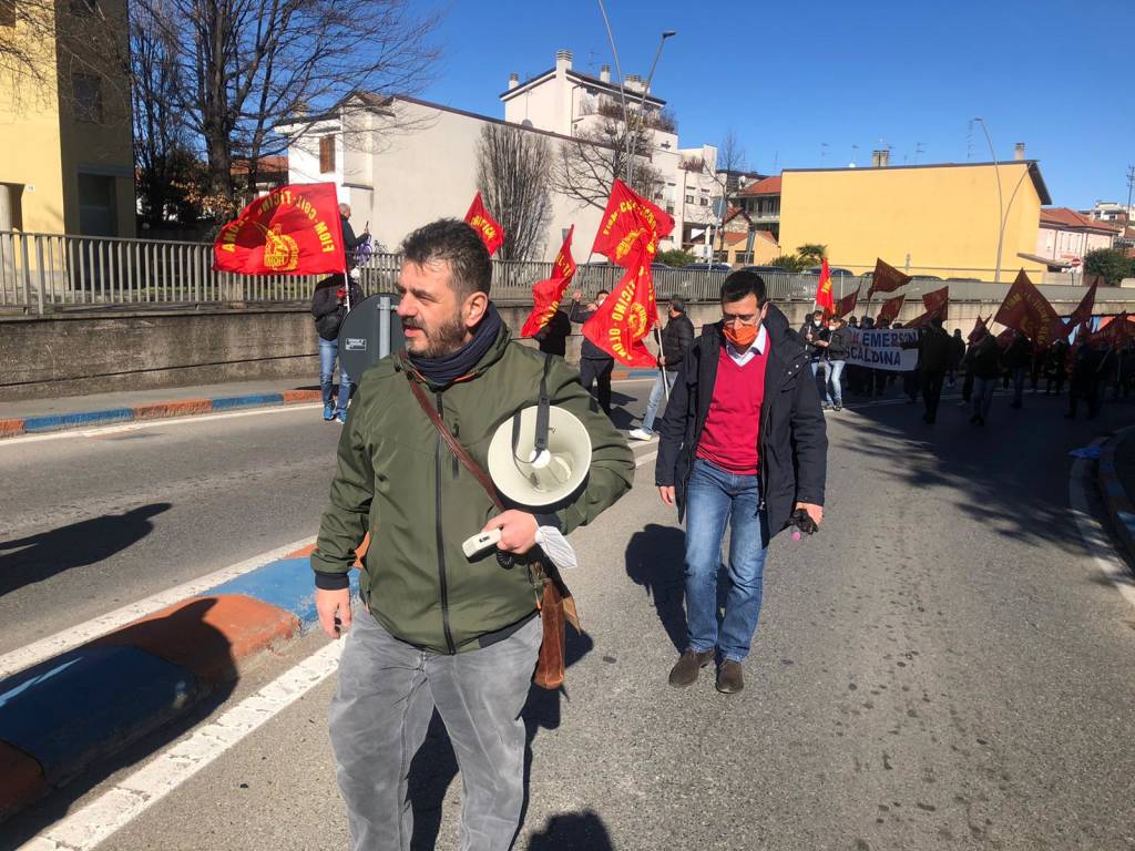 Corteo lavoratori Emerson di Rescaldina 