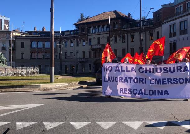 Corteo lavoratori Emerson di Rescaldina 