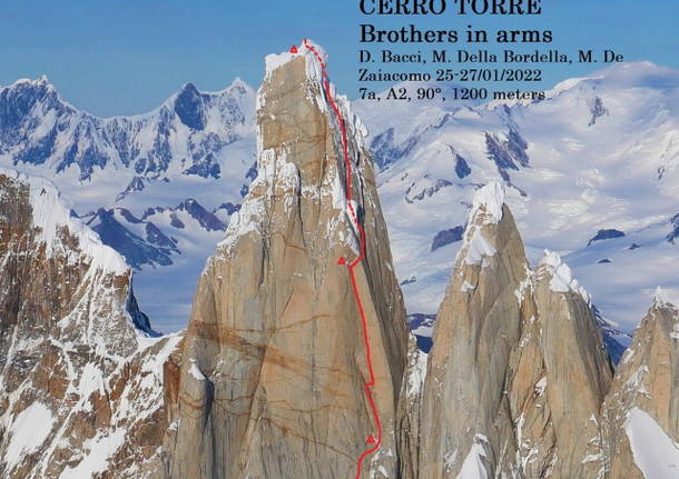 via brothers in arms cerro torre patagonia della bordella alpinismo