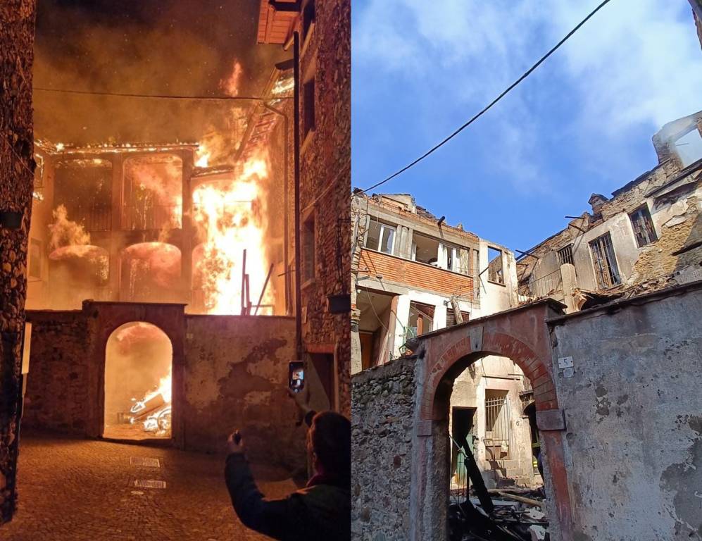 Incendio Arbizzo prima e dopo