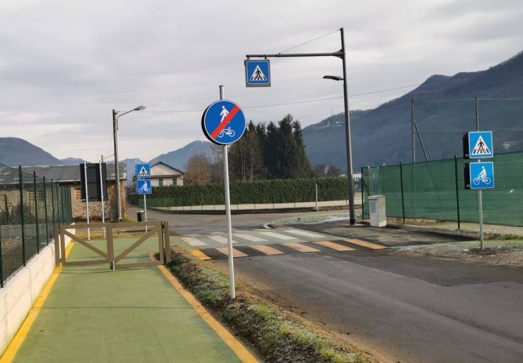 Porto Ceresio - La nuova pista ciclopedonale da Porto Ceresio a Besano