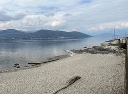 Il Lago Maggiore in siccità a Ispra