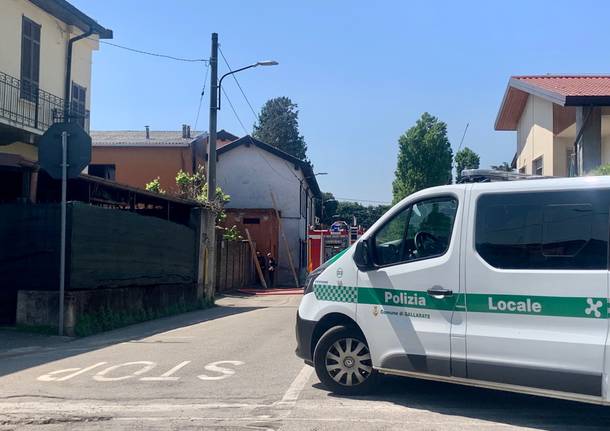 Incendio in via Col di Lana a Gallarate