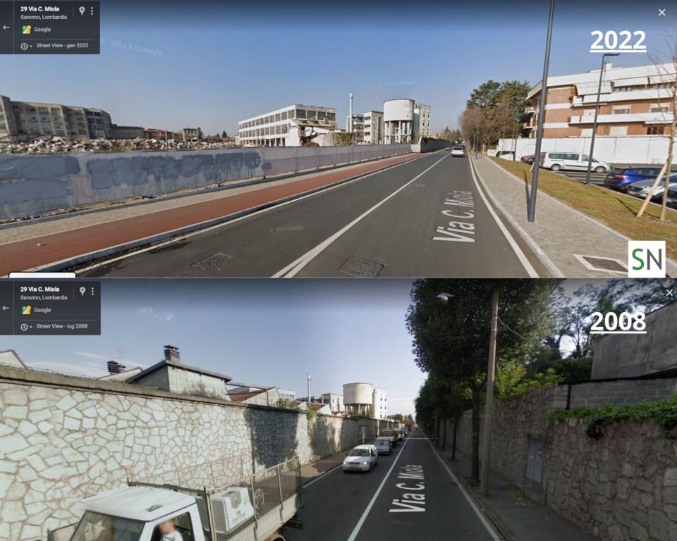 I cambiamenti e le trasformazioni di Saronno visti da Google Street View