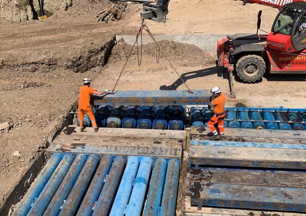 Nei cantieri Esselunga, dove si sta realizzando il terzo tunnel