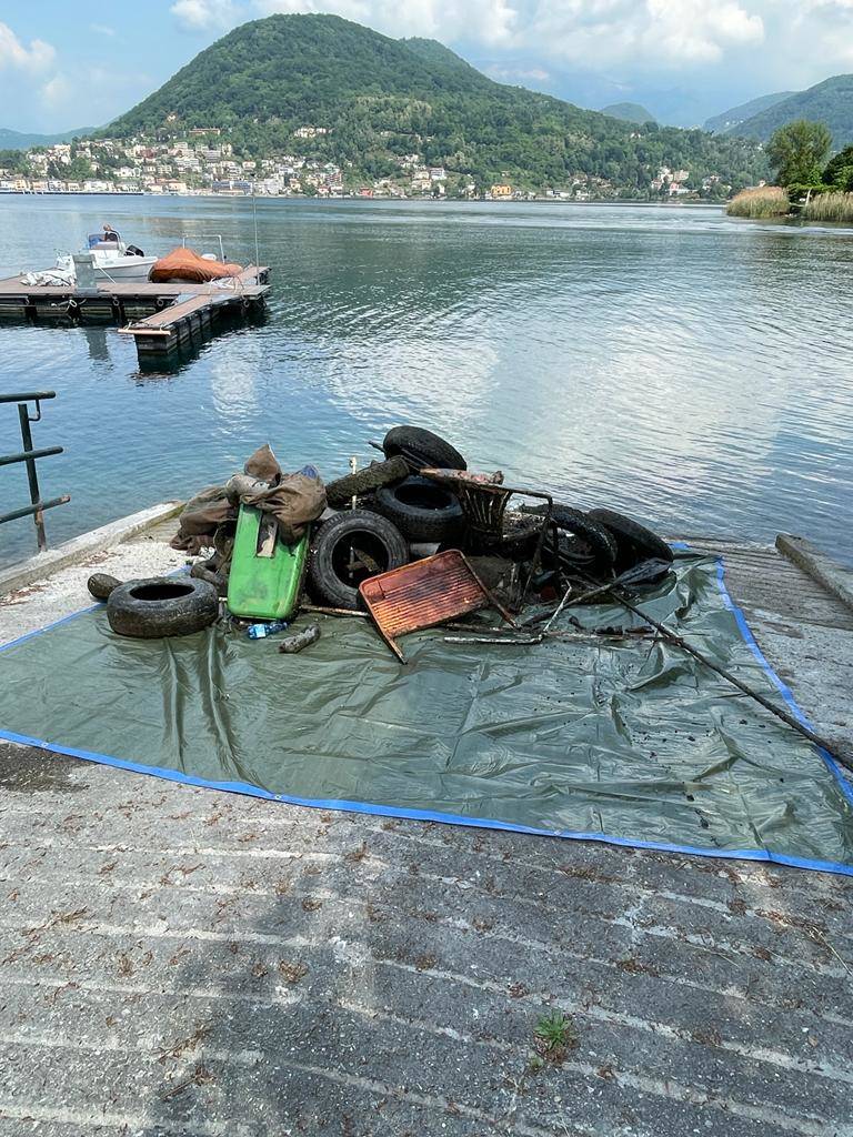 Pulizia del Lago Ceresio in occasione della Giornata del Verde Pulito 