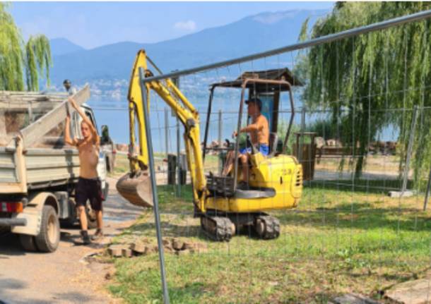 Cazzago Brabbia lavori darsena