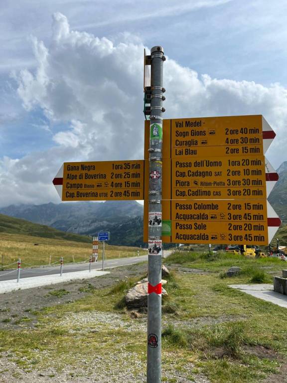 Da Disentis al passo del Lucomagno sulla Via Francisca