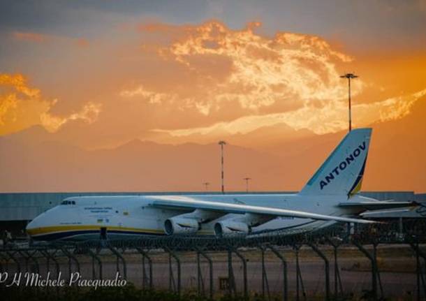 L’Antonov 124 a Milano Malpensa