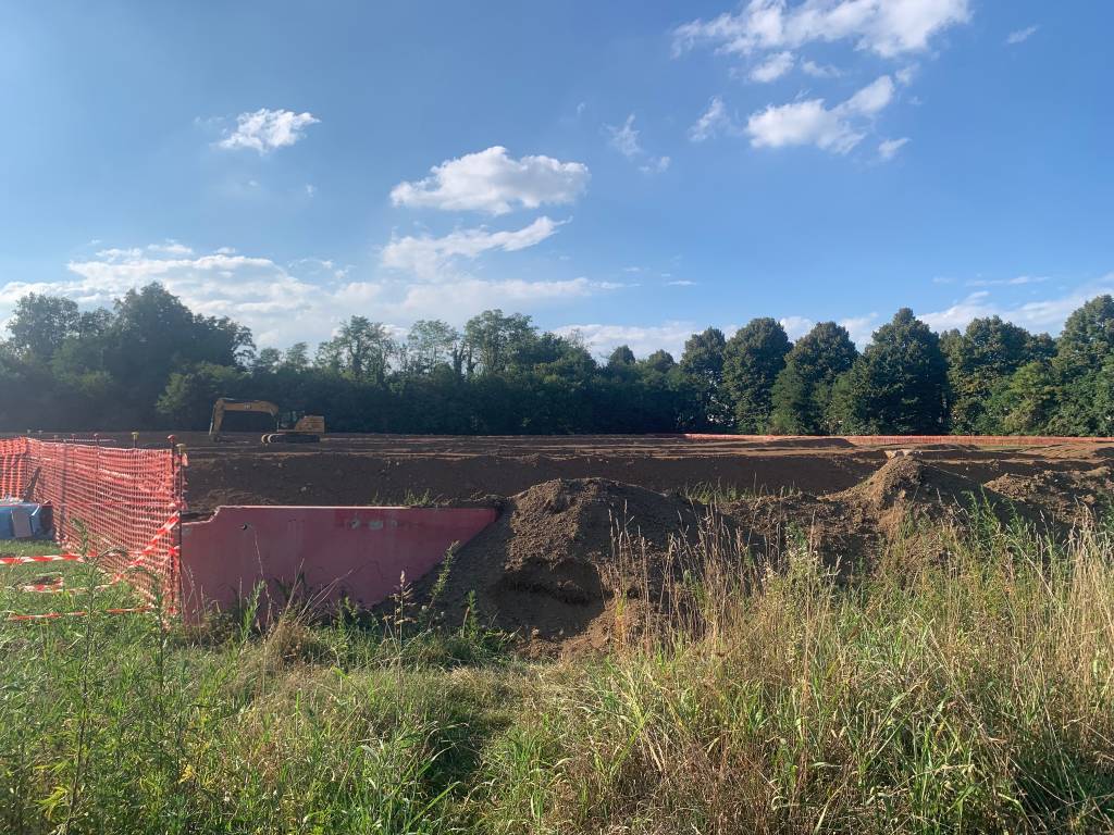 Il cantiere della ferrovia Gallarate-Malpensa