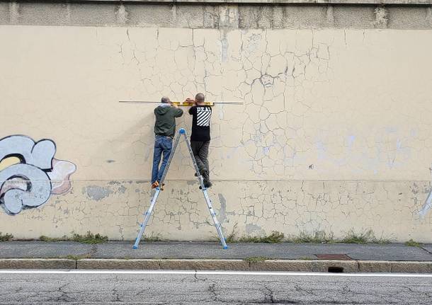 Murales sull'ex Aermacchi di Varese