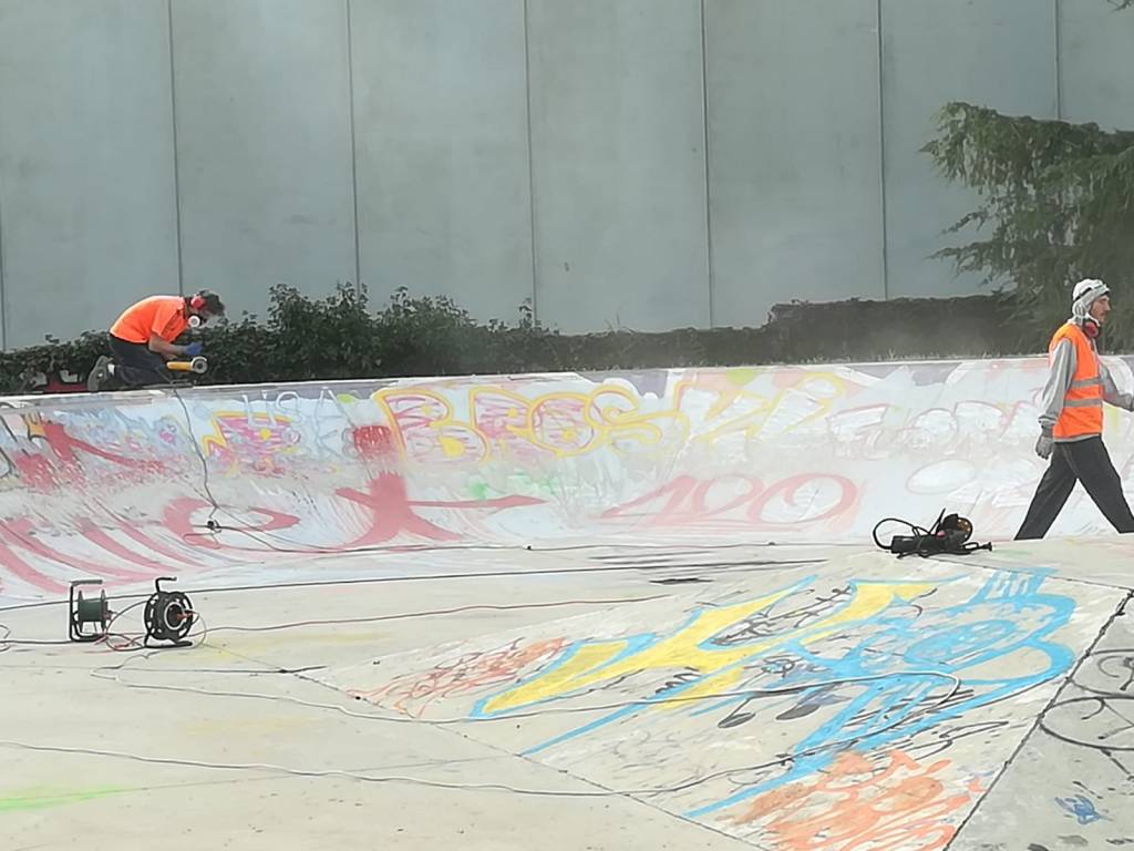 Avviato il cantiere per la riqualificazione dello skate park del Matteotti