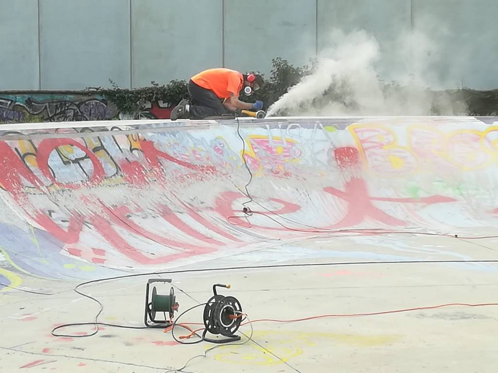 Avviato il cantiere per la riqualificazione dello skate park del Matteotti