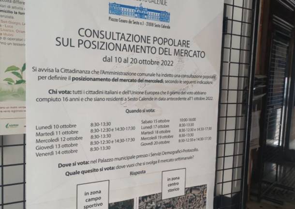 Consultazione popolare mercato sesto calende