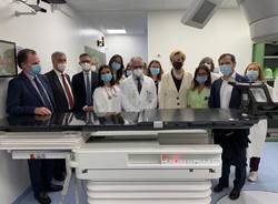 Letizia Moratti in visita al nuovo acceleratore lineare dell'ospedale di Varese