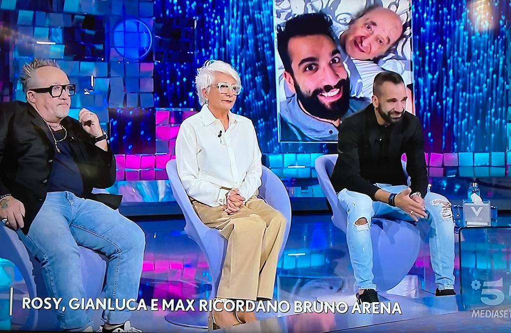 Max Cavallari, Gianluca Arena e Rosy Marrone ricordano Bruno Arena a Verissimo