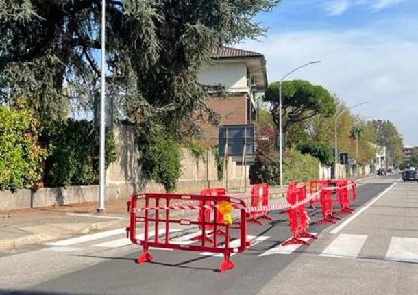 via xx settembre busto arsizio cedimento stradale