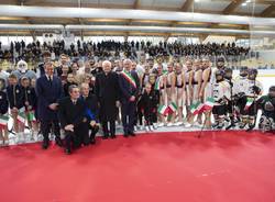 Il Presidente Sergio Mattarella al palaghiaccio di Varese