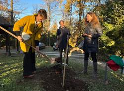 messa a dimora di un albero di varietà antica dedicato a Barbara Gallavotti