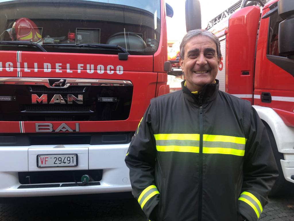 Il Vigile del Fuoco di Legnano Fabrizio Fossati va in pensione 