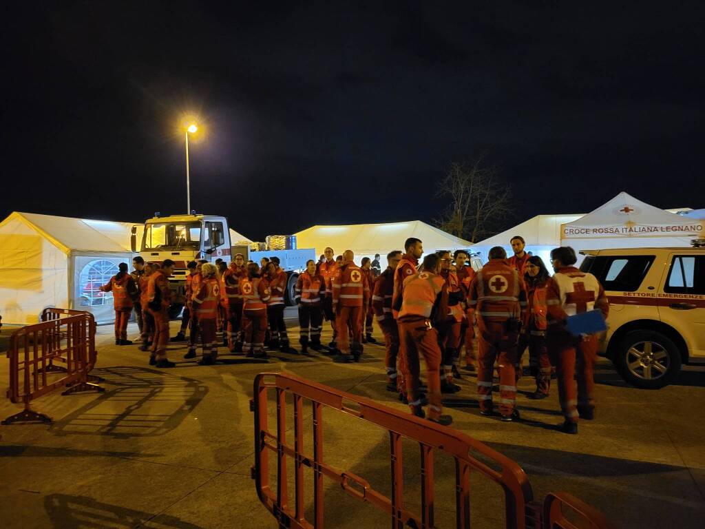 Campo di addestramento maxi emergenza Croce Rossa Italiana a Cantalupo