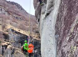 L\'esercitazione del Soccorso Alpino della Valdossola