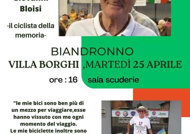 INCONTRO CON GIOVANNI BLOISI - IL CICLISTA DELLA MEMORIA