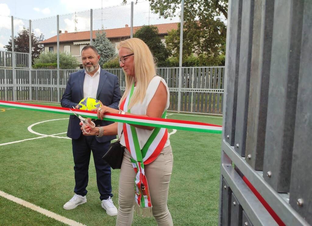 Inaugurazione del parco "La Gabbia", area multisport a Carnago 