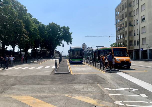 Le nuove fermate di autobus e pullman alla stazione di Gallarate