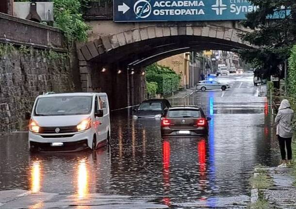 sottopasso via xx settembre allagato busto arsizio