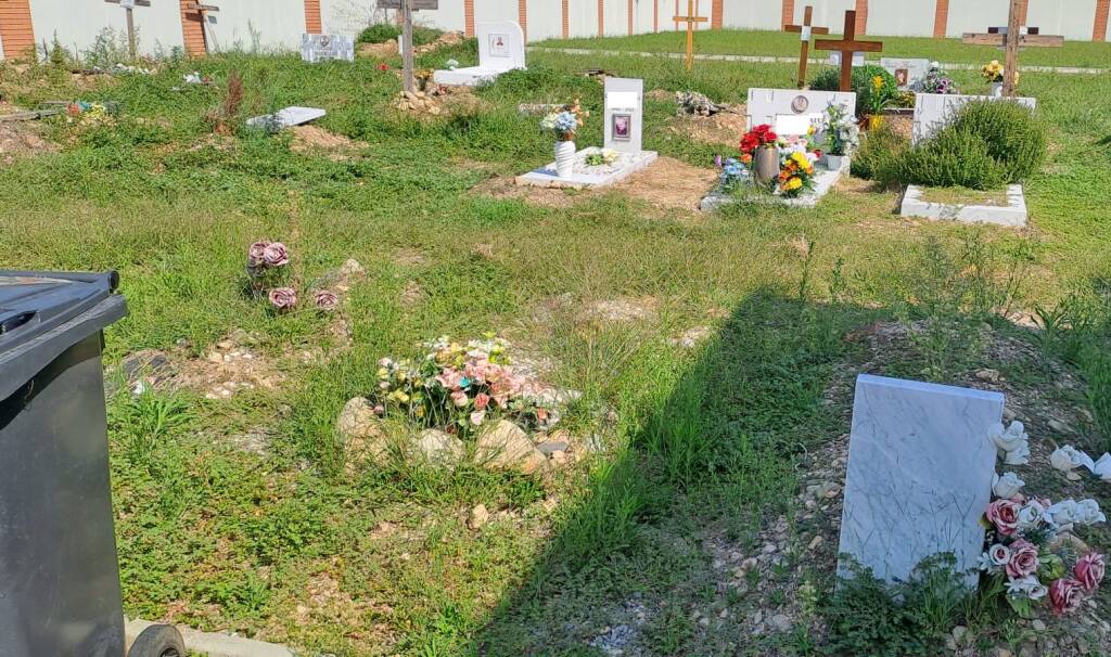 Le erbacce conquistano il cimitero di Arnate