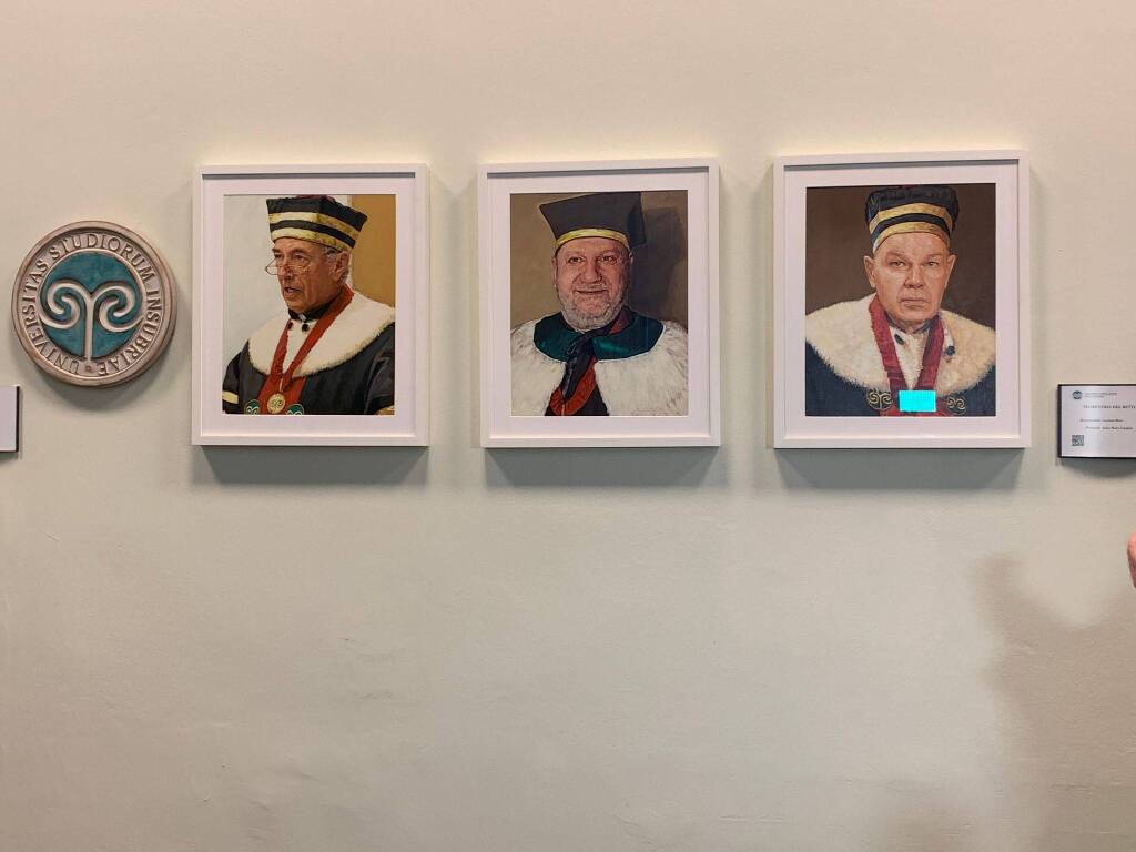 In Rettorato i tre ritratti dei rettori dell'Università dell'Insubria