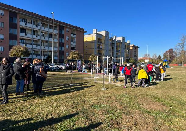 Inaugurata la nuova palestra all’aperto e l’aula didattica a Sant’Anna di Busto Arsizio