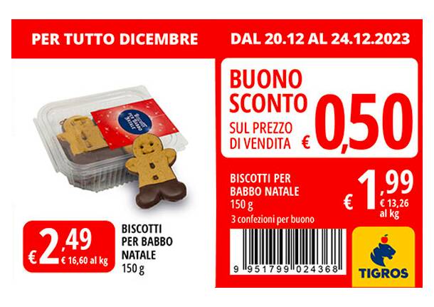 Calendario dell'avvento tigros, quarta settimana