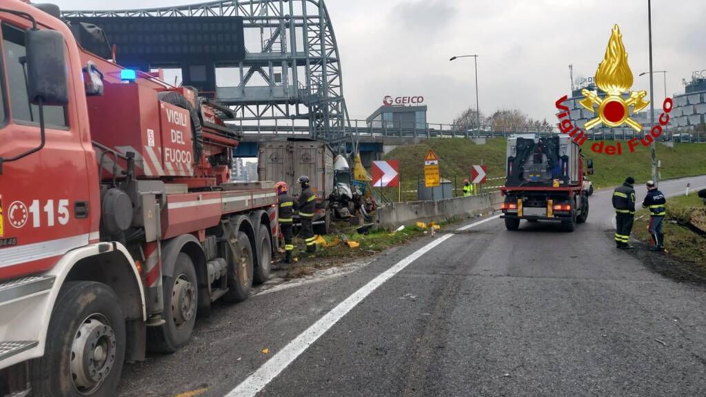 Incidente in A4 a Sesto San Giovanni