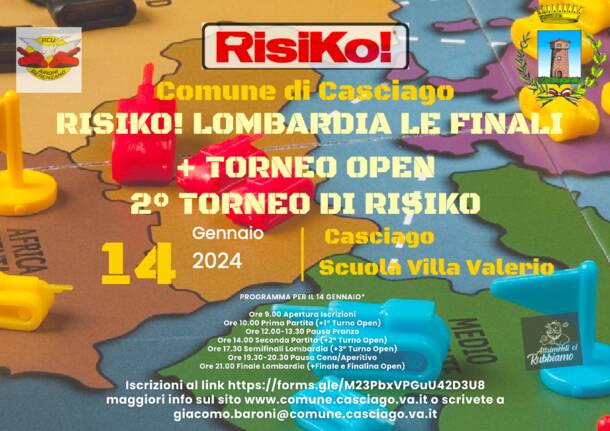 A Casciago si replica: secondo torneo di Risiko! con le finali regionali