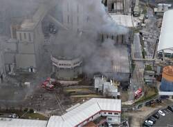 Incendio al cementificio di Caravate