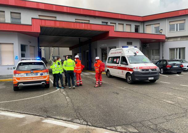 Incendio al cementificio di Caravate