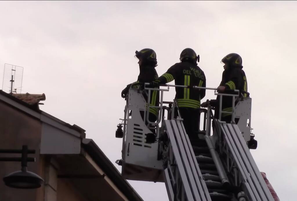 Incendio via dei Mille Busto