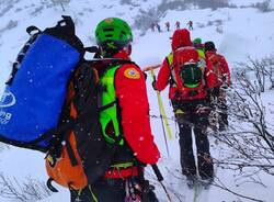 Esercitazione in Piemonte per il Soccorso alpino di Varese