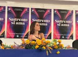 Clara Soccini in conferenza stampa a Sanremo