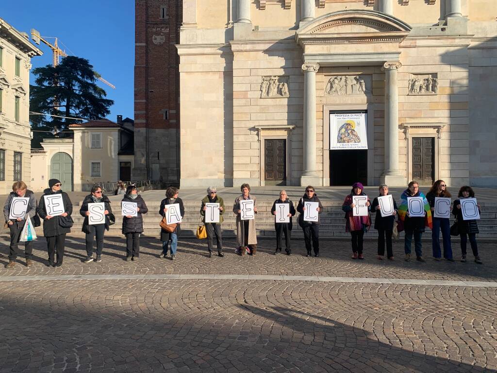 Manifestazione cessate il fuoco Gallarate