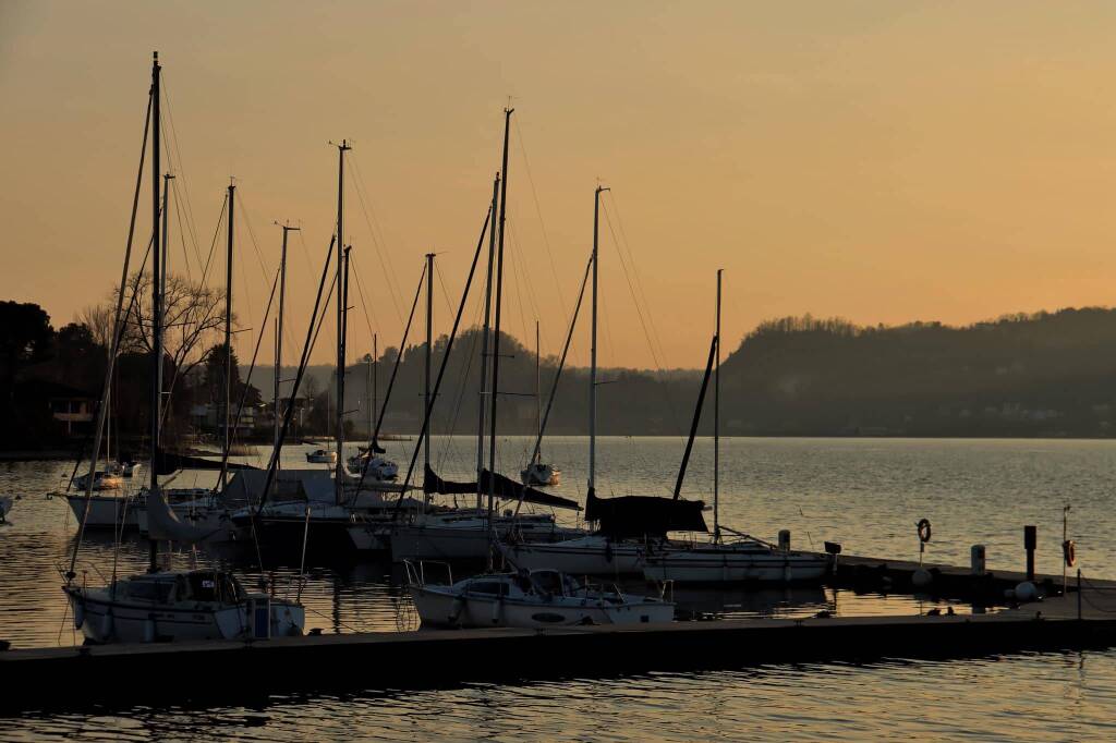 ranco tramonto lago maggiore porto - nadia rossi