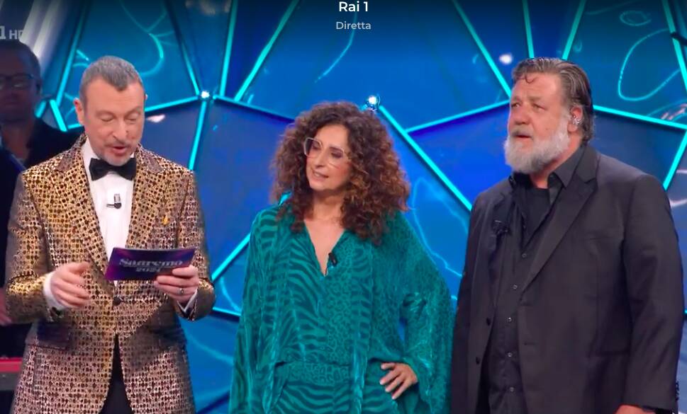 Russel Crowe al festival di sanremo 2024