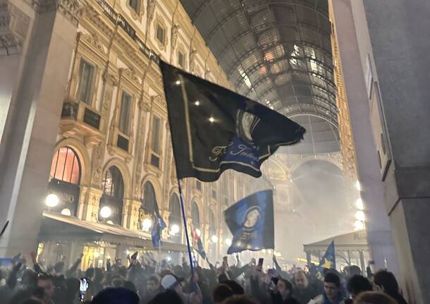 Festa Scudetto per i tifosi dell\'Inter a Milano